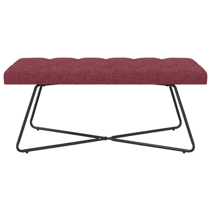 Bænk med knap tufting Vinrød 110 x 40 x 46 cm Stof