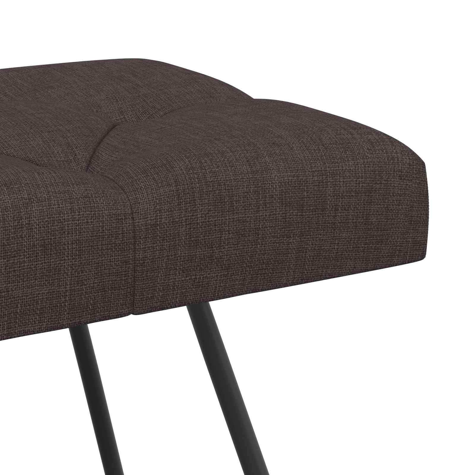 Bænk med knap tufting Mørk Brun 110 x 40 x 46 cm Stof