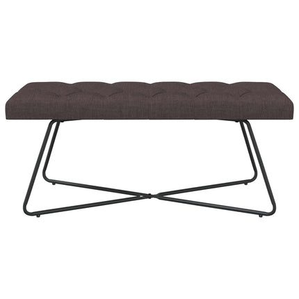 Bænk med knap tufting Mørk Brun 110 x 40 x 46 cm Stof