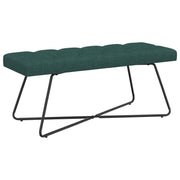 Bænk med knap tufting Mørkegrøn 110 x 40 x 46 cm Stof