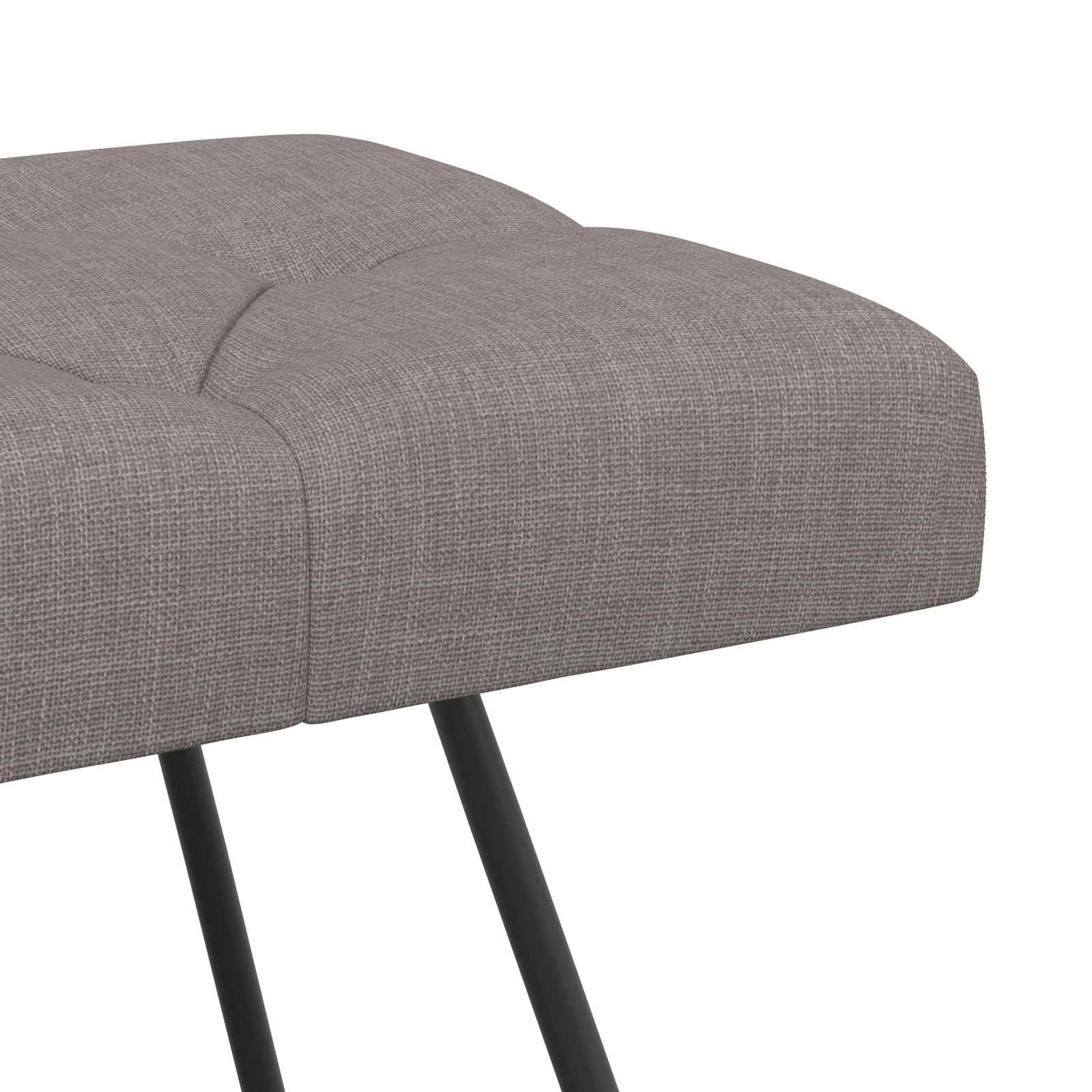 Bænk med knap tufting Gråbrun 110 x 40 x 46 cm Stof