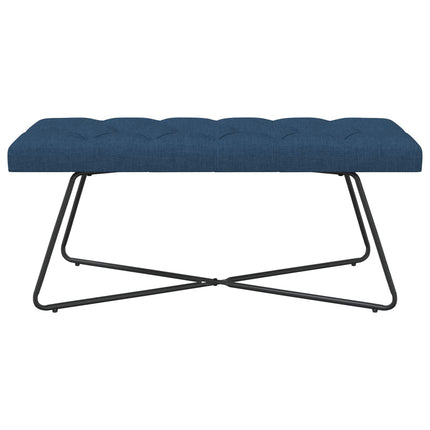 Bænk med knap tufting Blå 110 x 40 x 46 cm Stof
