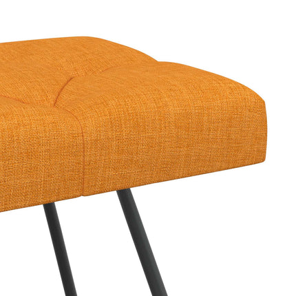 Bænk med knap tufting Mørk Gul 110 x 40 x 46 cm Stof
