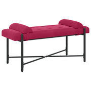Knappet bænk med puder med pude Vinrød 110 x 40 x 46 cm Velour