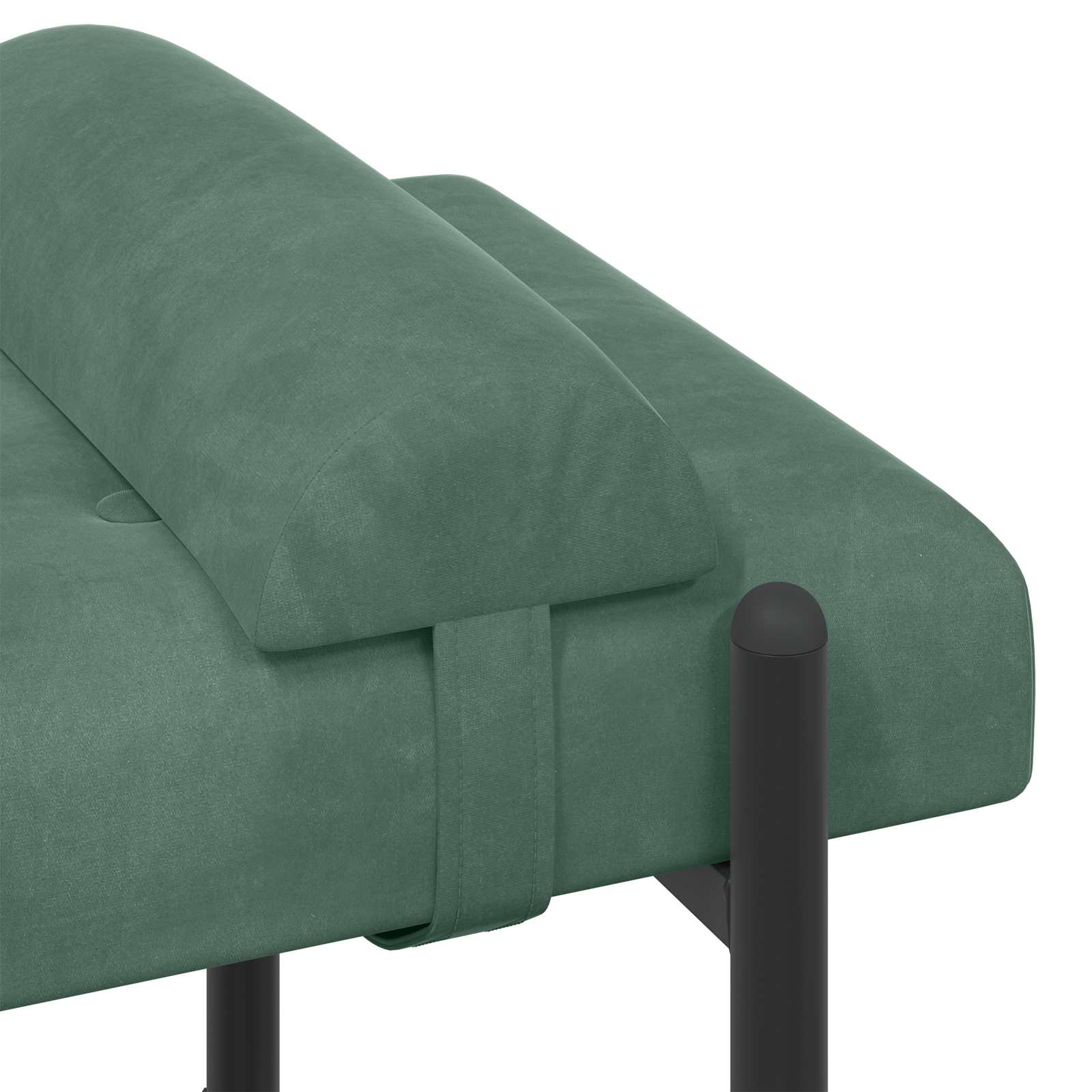 Knappet bænk med puder med pude Havgrøn 110 x 40 x 46 cm Velour