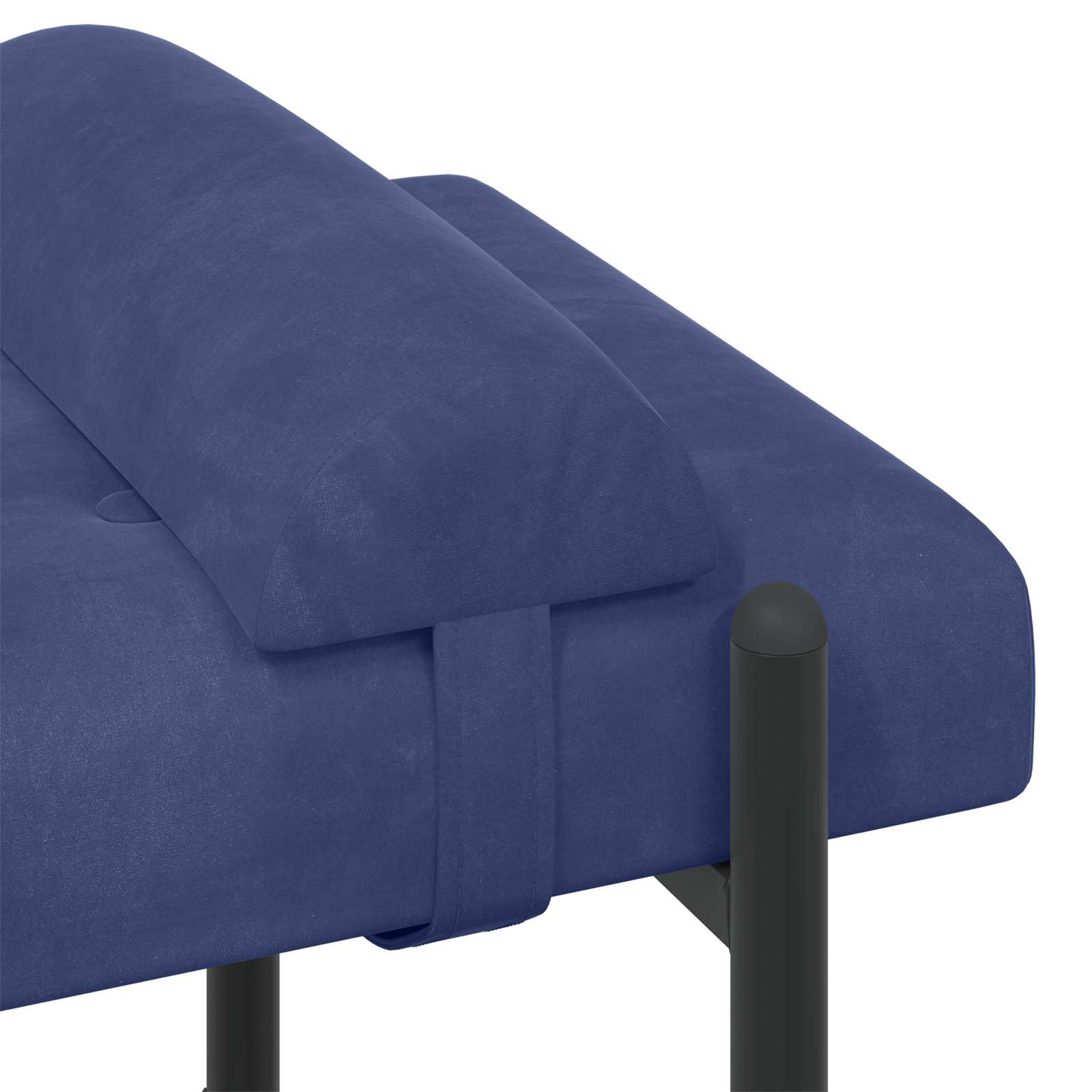 Knappet bænk med puder Politi blå 110 x 40 x 46 cm Velour