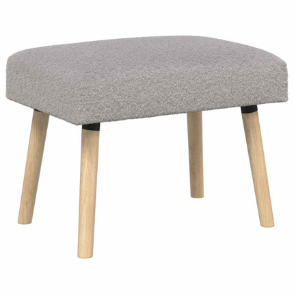 bænk Ensfarvet Lysegrå 60 x 40 x 45 cm Bouclé
