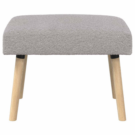 bænk Ensfarvet Lysegrå 60 x 40 x 45 cm Bouclé