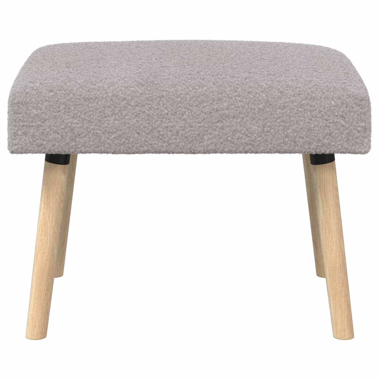 bænk Ensfarvet Lysegrå 60 x 40 x 45 cm Bouclé