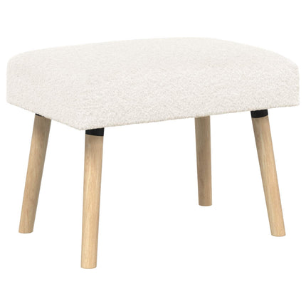 bænk Ensfarvet Cremefarvet 60 x 40 x 45 cm Bouclé