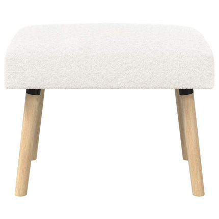 bænk Ensfarvet Cremefarvet 60 x 40 x 45 cm Bouclé