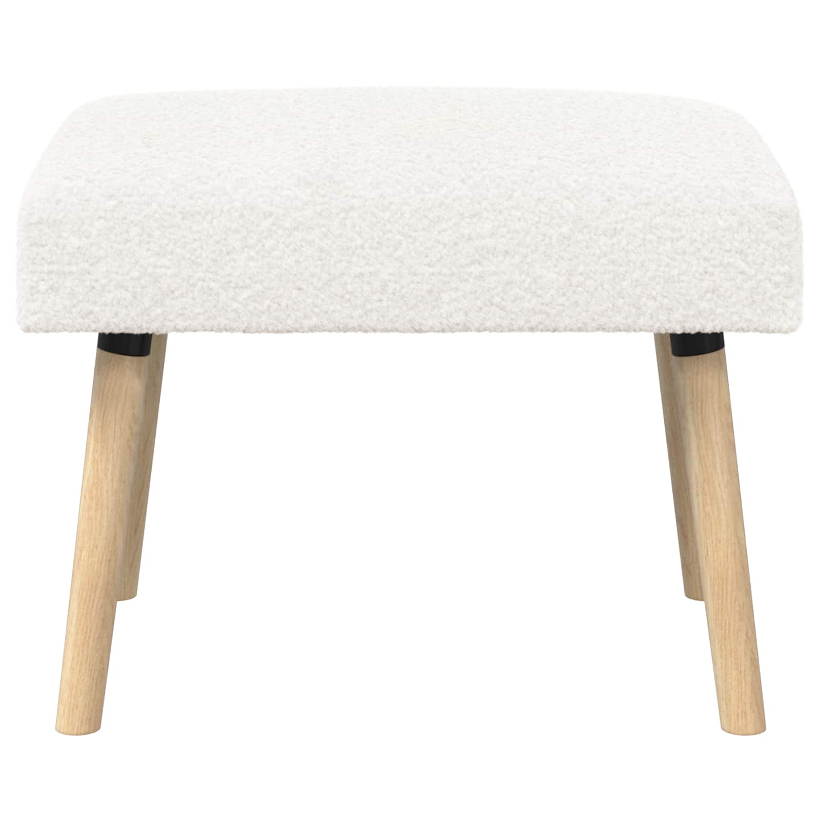 bænk Ensfarvet Cremefarvet 60 x 40 x 45 cm Bouclé