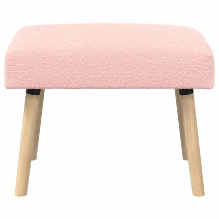 bænk Ensfarvet Lyserød 60 x 40 x 45 cm Bouclé
