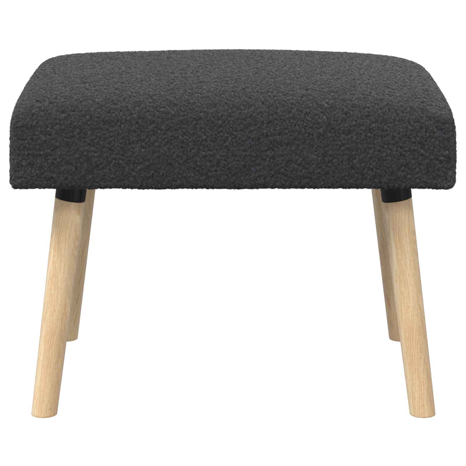 bænk Ensfarvet Mørkegrå 60 x 40 x 45 cm Bouclé