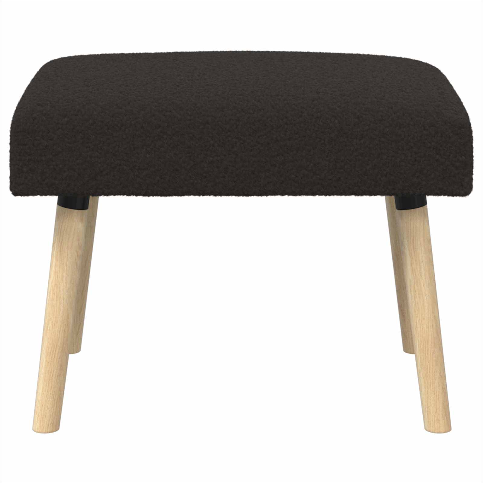 bænk Ensfarvet Sort 60 x 40 x 45 cm Bouclé