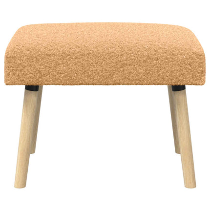 bænk Ensfarvet Beige 60 x 40 x 45 cm Bouclé
