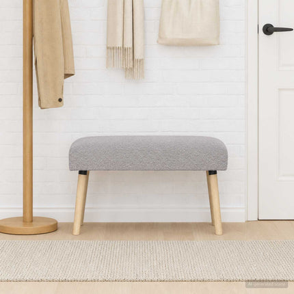 bænk Ensfarvet Lysegrå 80 x 40 x 46 cm Bouclé