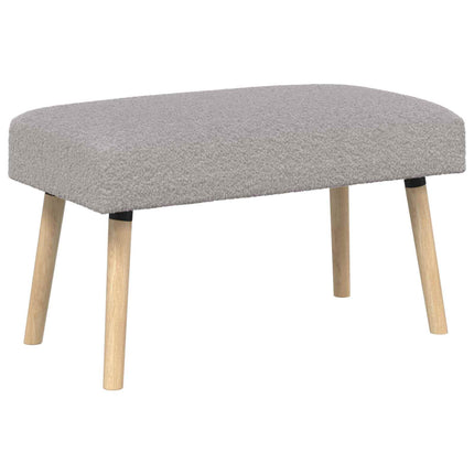 bænk Ensfarvet Lysegrå 80 x 40 x 46 cm Bouclé