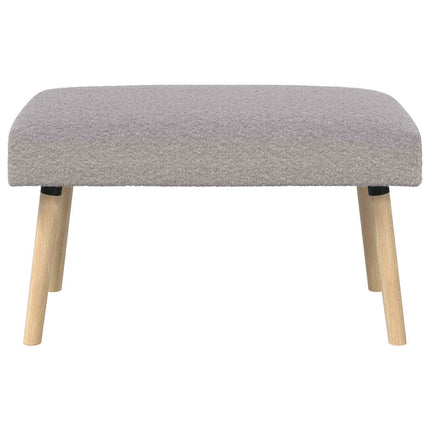 bænk Ensfarvet Lysegrå 80 x 40 x 46 cm Bouclé