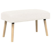 bænk Ensfarvet Cremefarvet 80 x 40 x 46 cm Bouclé