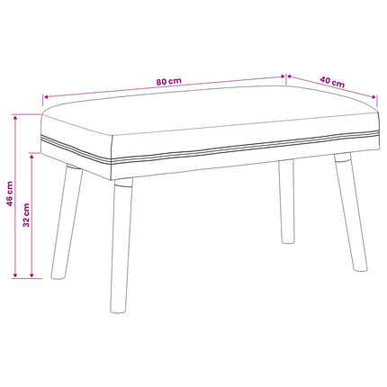 bænk Ensfarvet Cremefarvet 80 x 40 x 46 cm Bouclé