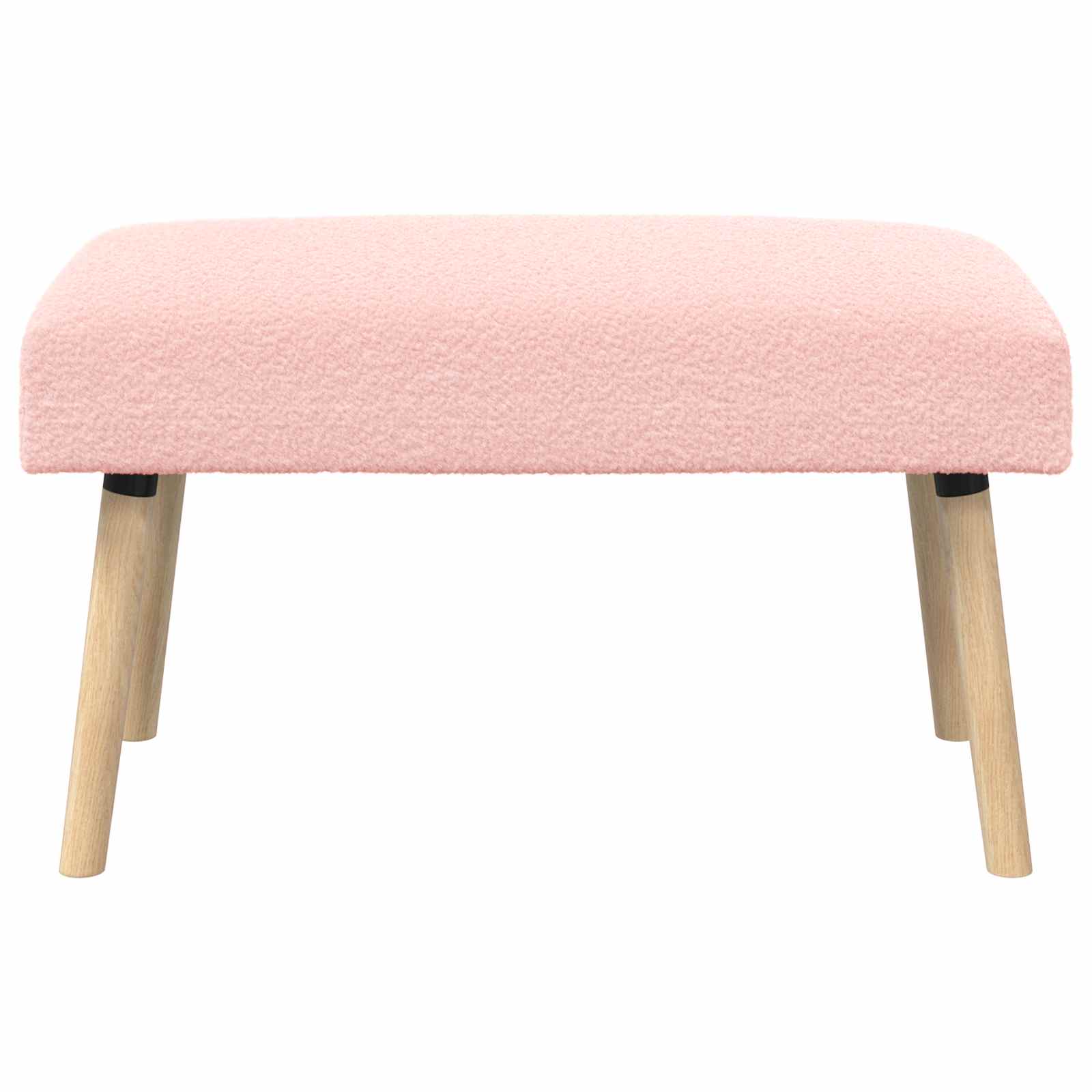 bænk Ensfarvet Lyserød 80 x 40 x 46 cm Bouclé