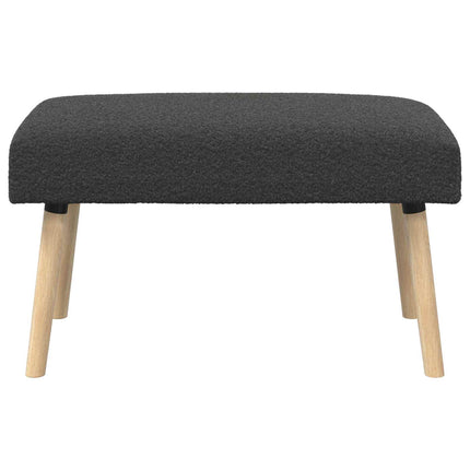 bænk Ensfarvet Mørkegrå 80 x 40 x 46 cm Bouclé