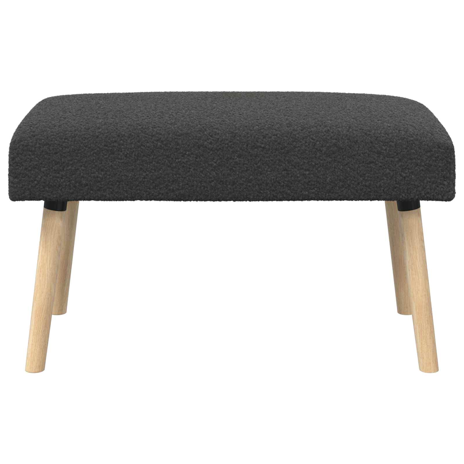 bænk Ensfarvet Mørkegrå 80 x 40 x 46 cm Bouclé