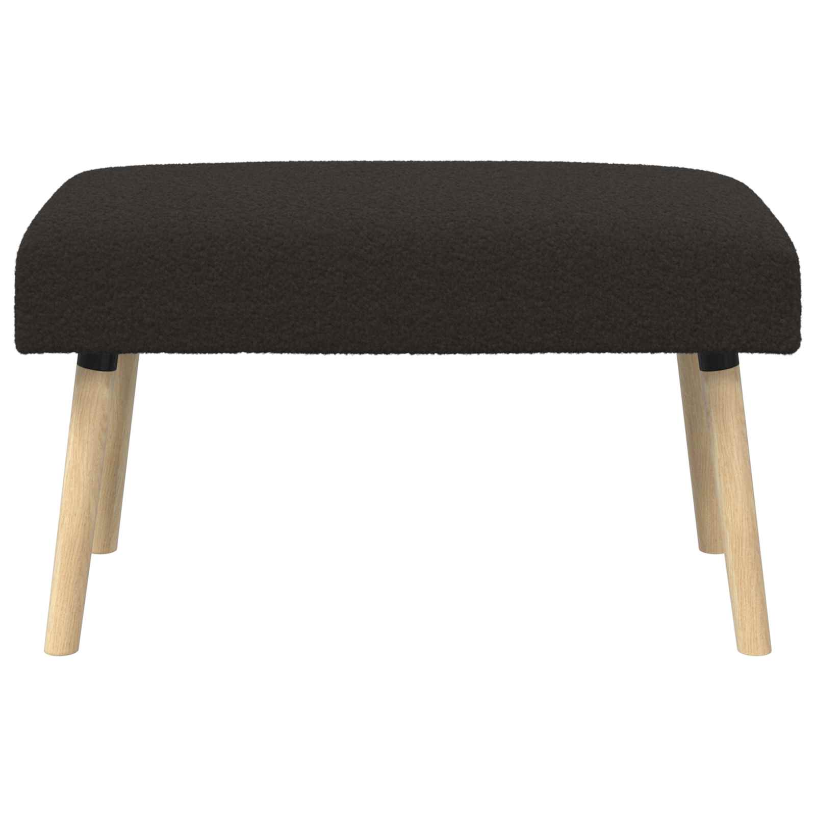 bænk Ensfarvet Sort 80 x 40 x 46 cm Bouclé