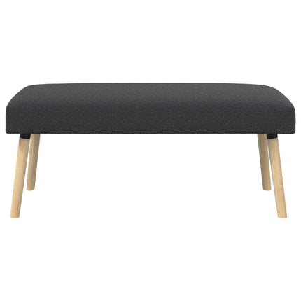 bænk Ensfarvet Mørkegrå 110 x 40 x 46 cm Bouclé