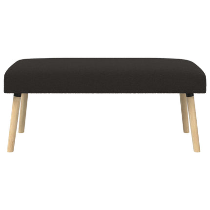 bænk Ensfarvet Sort 110 x 40 x 46 cm Bouclé