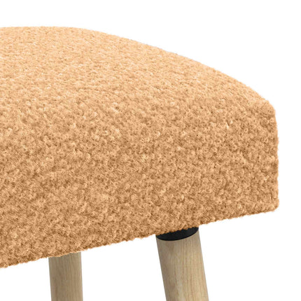 bænk Ensfarvet Beige 110 x 40 x 46 cm Bouclé