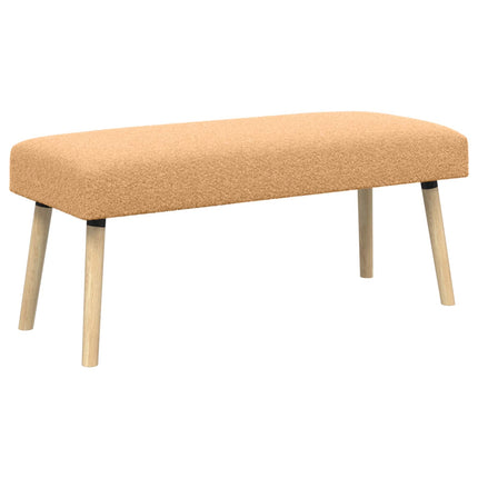 bænk Ensfarvet Beige 110 x 40 x 46 cm Bouclé