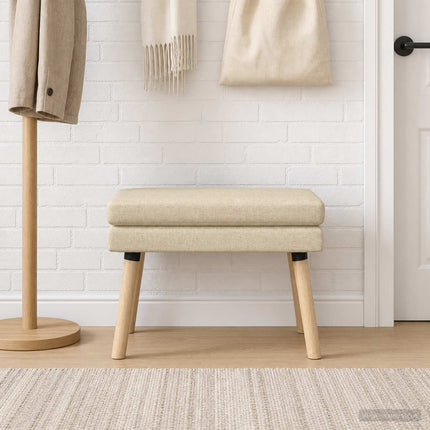 Dobbeltlagret bænk Cremefarvet 60 x 40 x 46 cm Stof