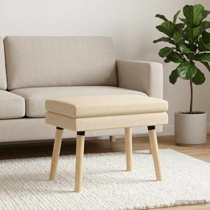 Dobbeltlagret bænk Cremefarvet 60 x 40 x 46 cm Stof