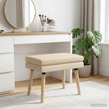 Dobbeltlagret bænk Cremefarvet 60 x 40 x 46 cm Stof