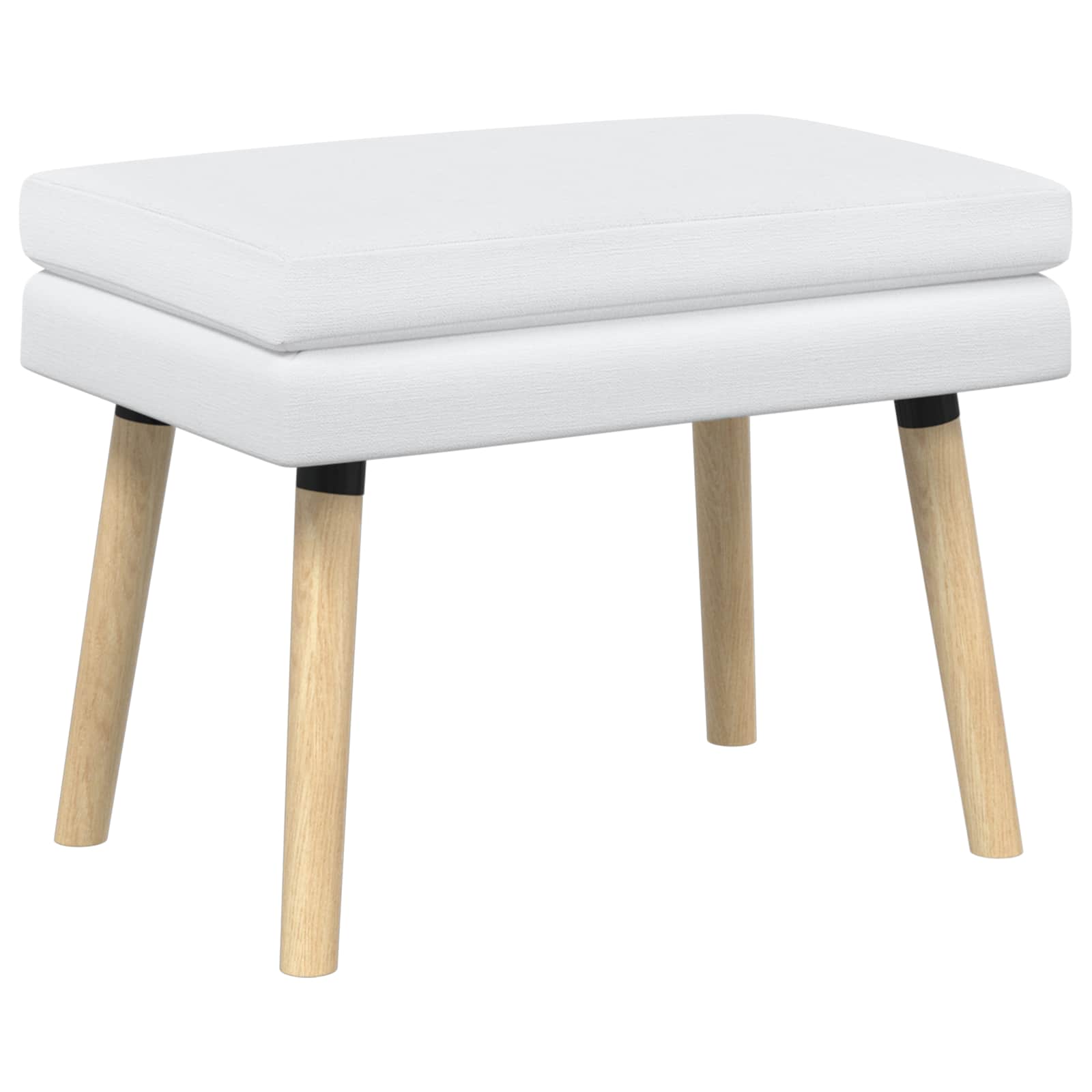 Dobbeltlagret bænk Hvid 60 x 40 x 46 cm Stof billede