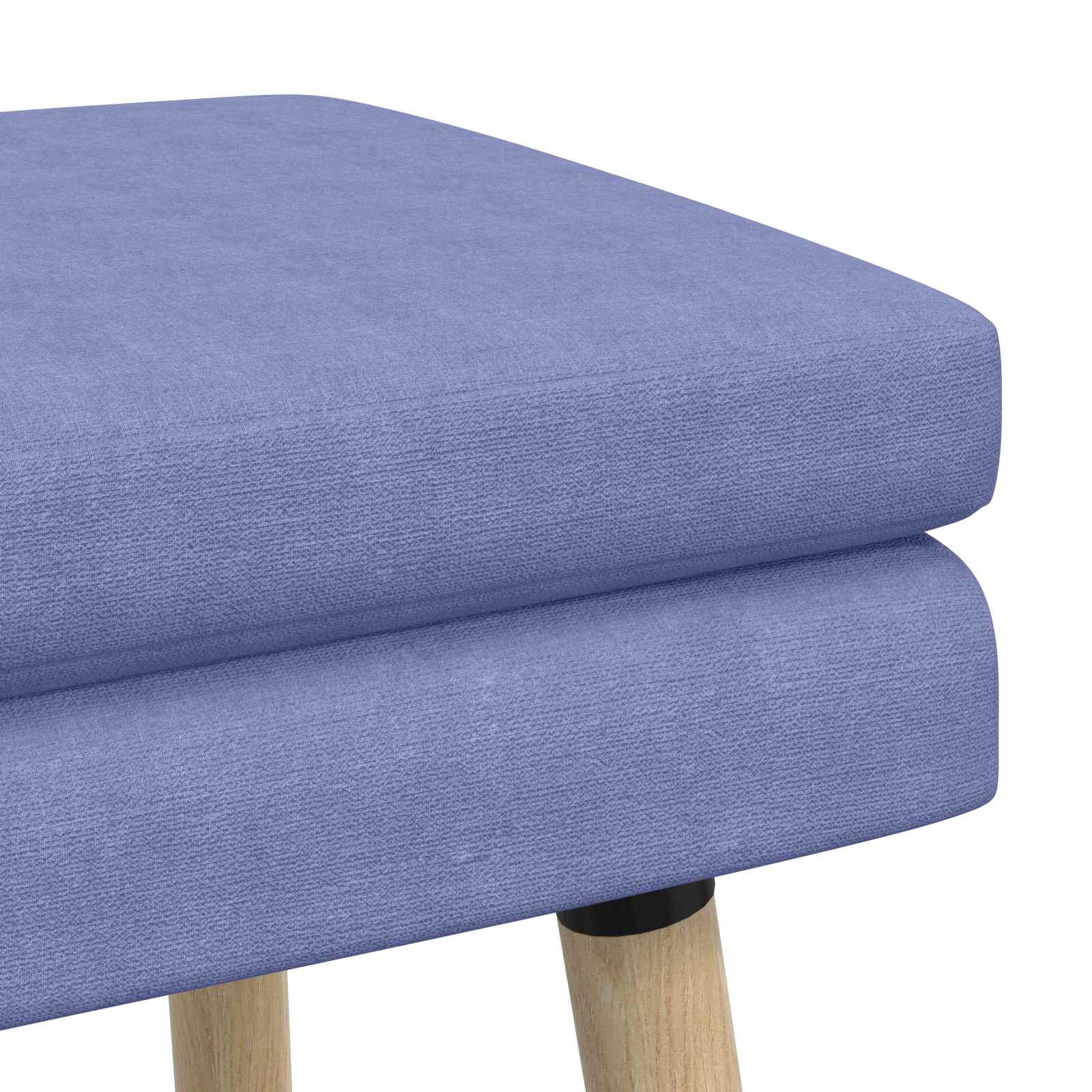 Dobbeltlagret bænk Jeans blå 60 x 40 x 46 cm Stof