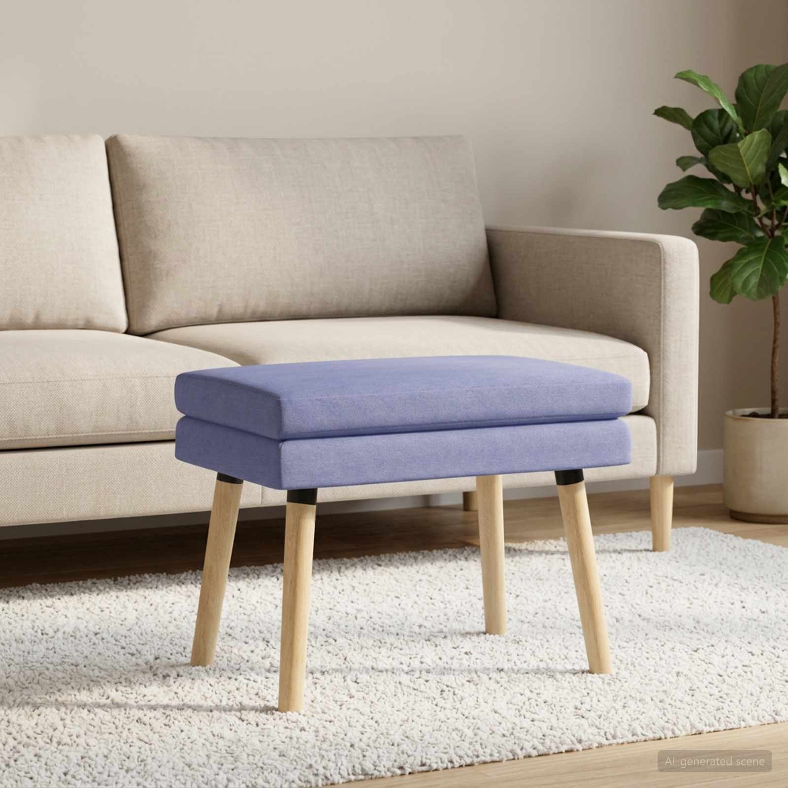 Dobbeltlagret bænk Jeans blå 60 x 40 x 46 cm Stof billede