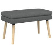 Dobbeltlagret bænk Mørkegrå 80 x 40 x 47 cm Stof