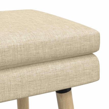 Dobbeltlagret bænk Cremefarvet 80 x 40 x 47 cm Stof