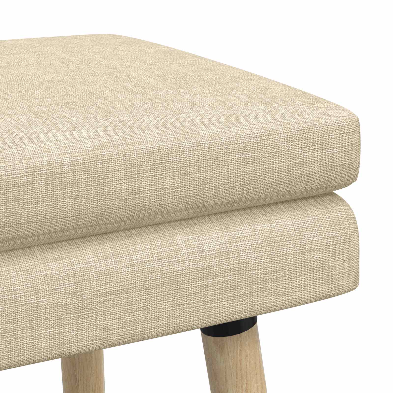 Dobbeltlagret bænk Cremefarvet 80 x 40 x 47 cm Stof