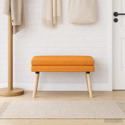 Dobbeltlagret bænk Mørk Gul 80 x 40 x 47 cm Stof