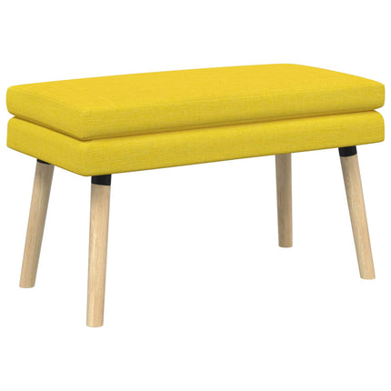 Dobbeltlagret bænk Lys Gul 80 x 40 x 47 cm Stof