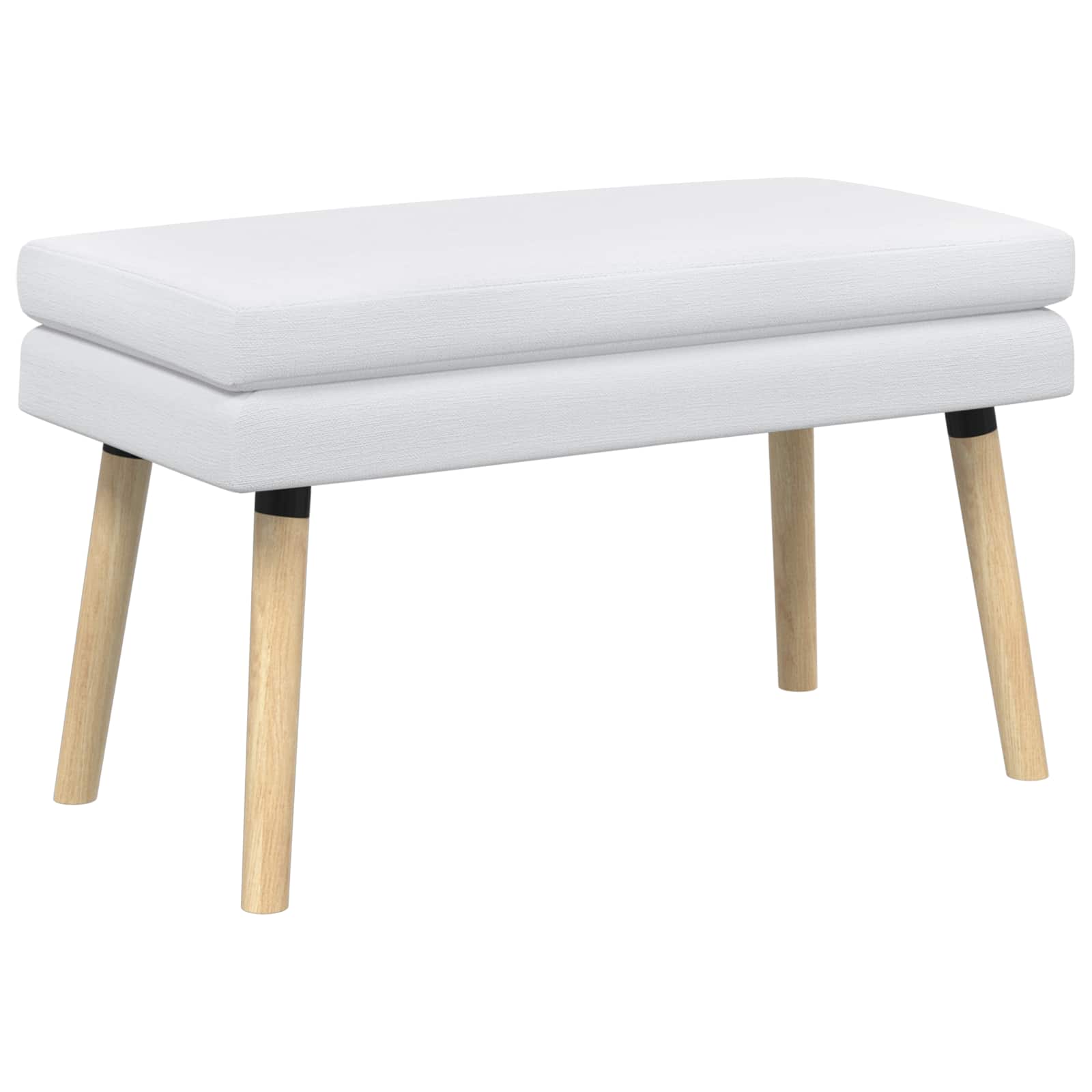 Dobbeltlagret bænk Hvid 80 x 40 x 47 cm Stof billede