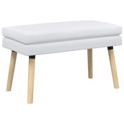 Dobbeltlagret bænk Hvid 80 x 40 x 47 cm Stof
