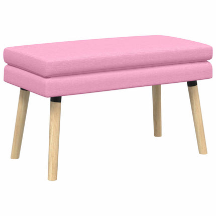 Dobbeltlagret bænk Lyserød 80 x 40 x 47 cm Stof