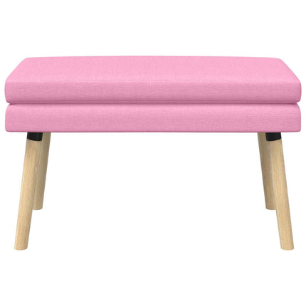 Dobbeltlagret bænk Lyserød 80 x 40 x 47 cm Stof