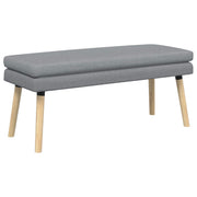 Dobbeltlagret bænk Lysegrå 110 x 40 x 47 cm Stof