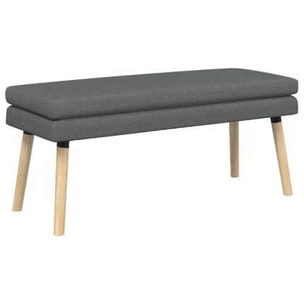 Dobbeltlagret bænk Mørkegrå 110 x 40 x 47 cm Stof